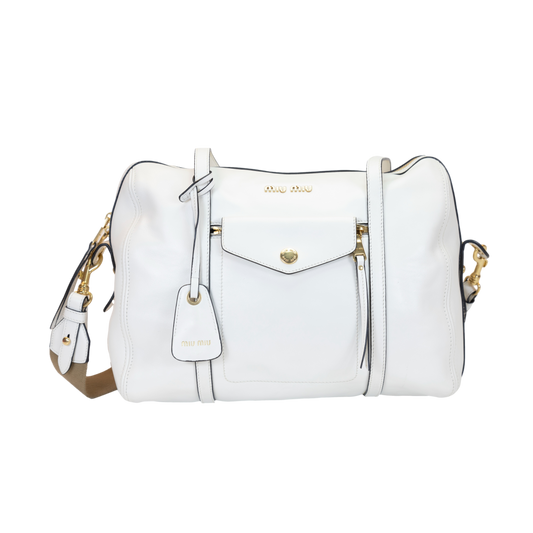 MIU MIU BOWLING OFF WHITE COM DUAS ALCAS