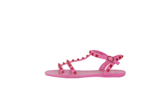 VALENTINO SANDAL JELLY ROCKSTUD PINK - 34 BR