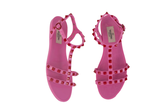 VALENTINO SANDAL JELLY ROCKSTUD PINK - 34 BR
