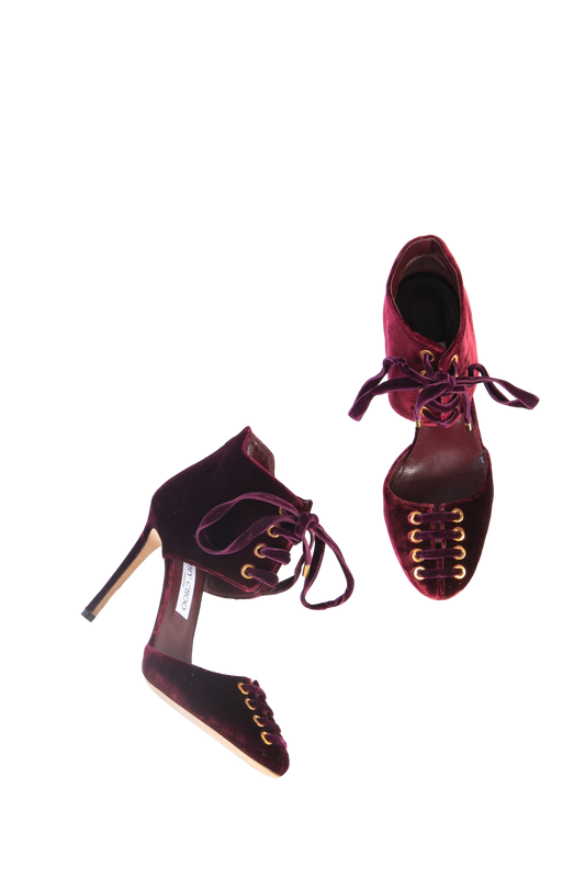 DESAPEGO THASSIA NAVES FERRAGAMO SALTO LACE BORDO VELVET