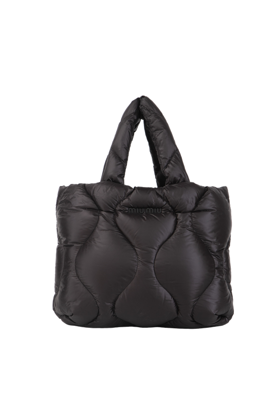 MIU MIU TOTE PUFFER BLACK