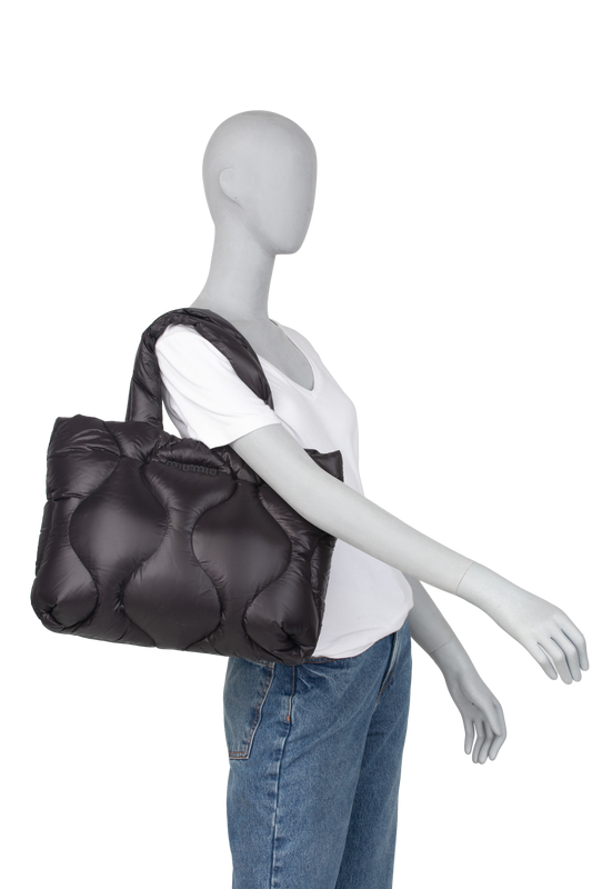 MIU MIU TOTE PUFFER BLACK