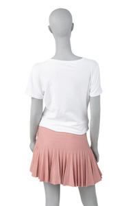 CHANEL SKIRT PLEATED ANTIQUE PINK
