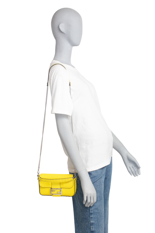 FENDI MINI BAGUETTE SELLERIA YELLOW