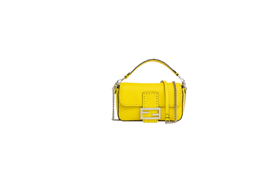 FENDI MINI BAGUETTE SELLERIA YELLOW