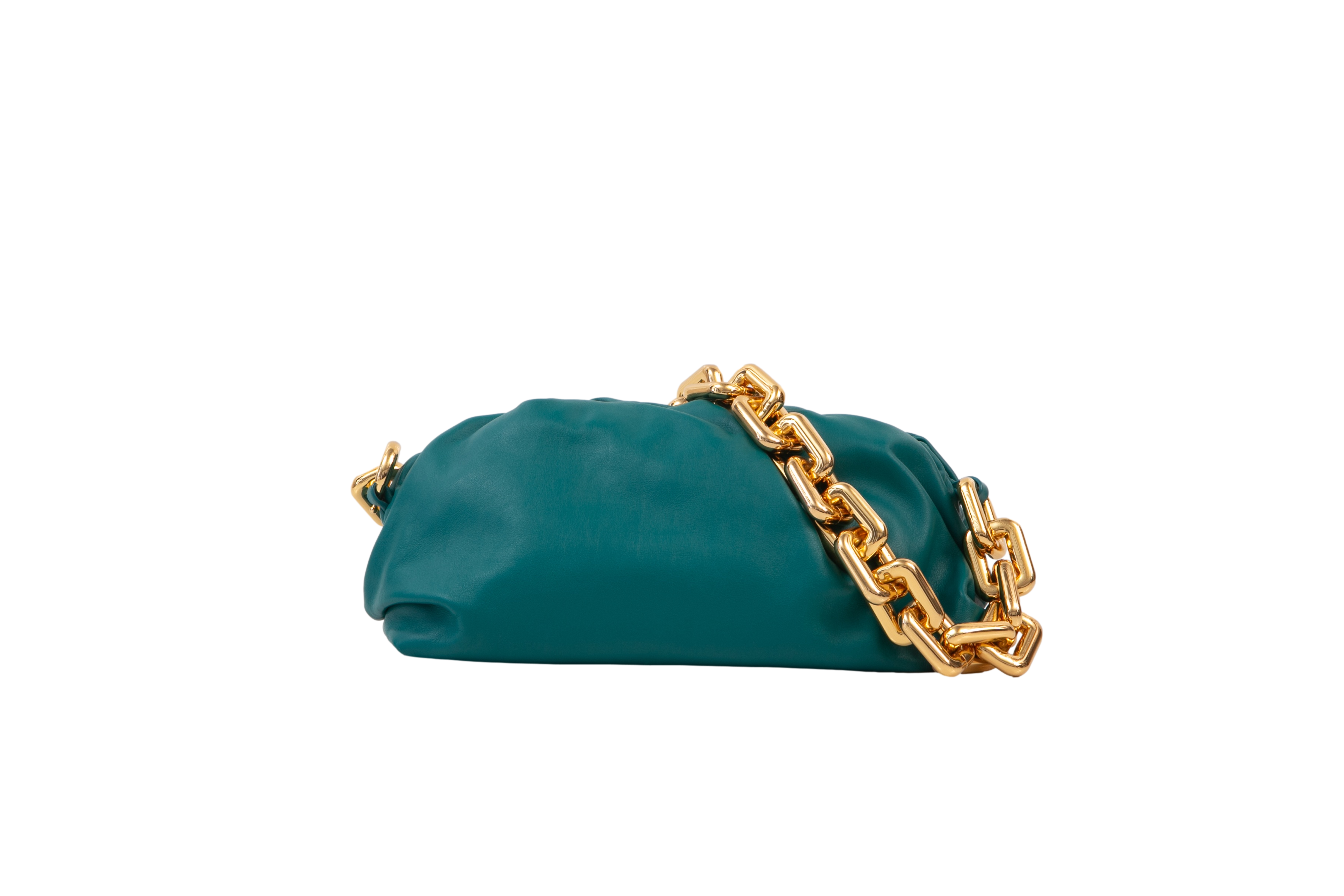 Bottega Veneta Chain Pouch Calf Turquoise