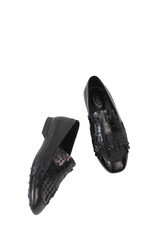 TOD`S LOAFER BLACK LEATHER