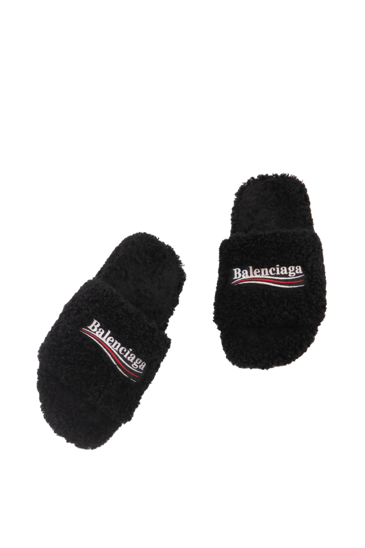 BALENCIAGA SLIPPER BLACK SERVIETTE - 37 BR