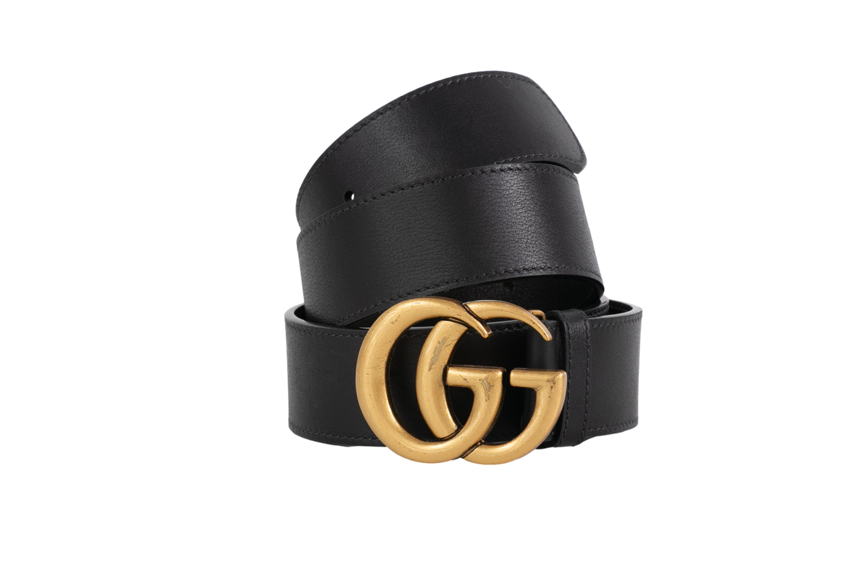 GUCCI CINTO GG MARMONT LARGE BLACK