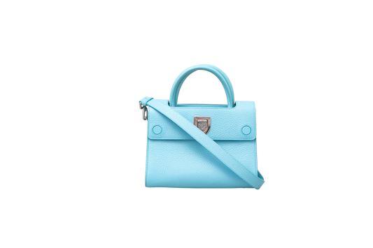 DIOR DIOREVER MINI FLAP GRIANED SKY BLUE