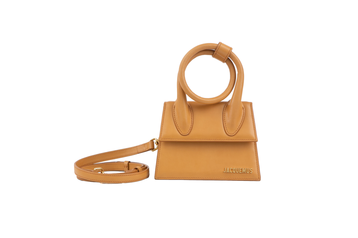 JACQUEMUS LE CHIQUITO NOEUD SMALL CAMEL