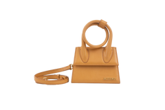 JACQUEMUS LE CHIQUITO NOEUD SMALL CAMEL