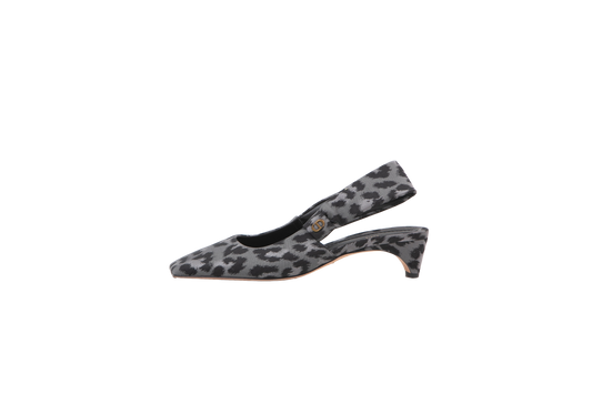 CHRISTIAN DIOR SLINGBACK LEOPARD GRAFITE - 40 BR