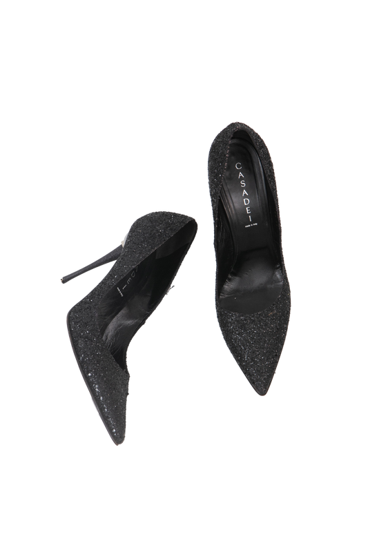 CASADEI SCARPIN CINZA GLITTER - 42 BR