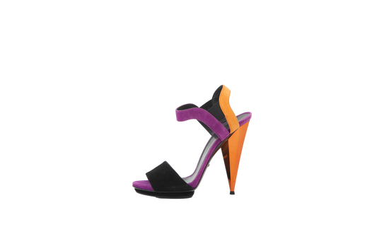 GUCCI LIBERTY SUEDE TRICOLORE HI-HEEL