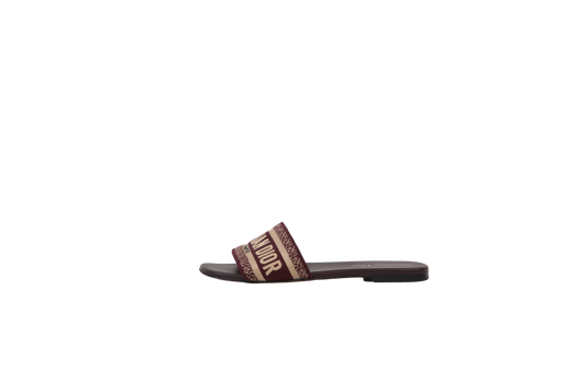 DESAPEGO MARI SAMPAIO CHRISTIAN DIOR DWAY SLIDE FLAT BURGUNDY