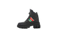 GUCCI ANKLE BOOTS TRACTOR WEB BLACK