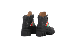 GUCCI ANKLE BOOTS TRACTOR WEB BLACK