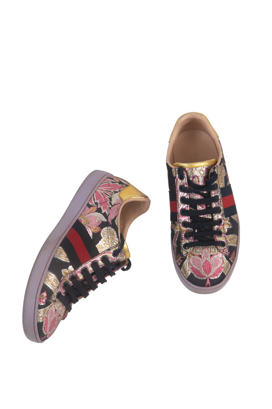 GUCCI SNEAKER ACE METALLIC EMBROIDERY