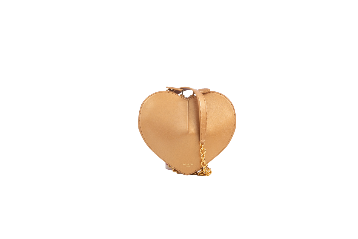 ALAIA LE COEUR GOLD WITH CHAIN
