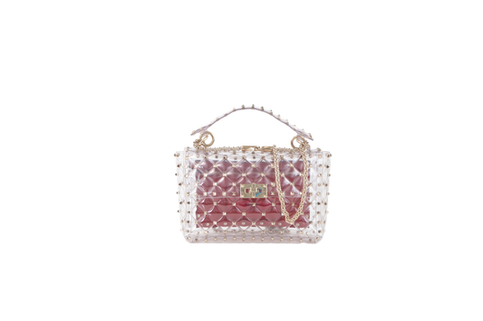 VALENTINO ROCKSTUD MEDIUM PVC TRANSPARENT