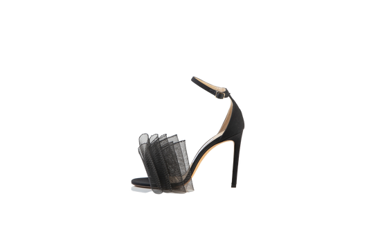 JIMMY CHOO SANDALIA AVELINE LAÇO BLACK