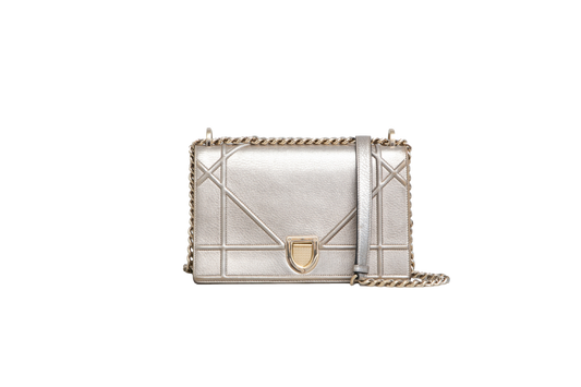 DIOR DIORAMA GRAINED SMALL PALE GOLD
