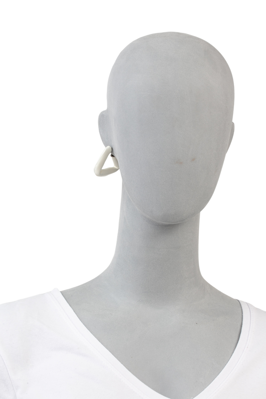 BOTTEGA VENETA BRINCO TRIANGULAR BRANCO