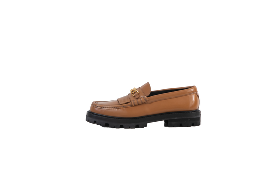 DESAPEGO ANNA FASANO CELINE LOAFER MARGARET WITH TRIOMPHE CARAMEL - 36 1/2 BR
