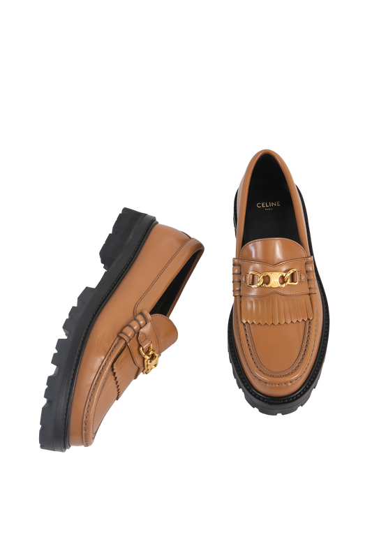DESAPEGO ANNA FASANO CELINE LOAFER MARGARET WITH TRIOMPHE CARAMEL - 36 1/2 BR