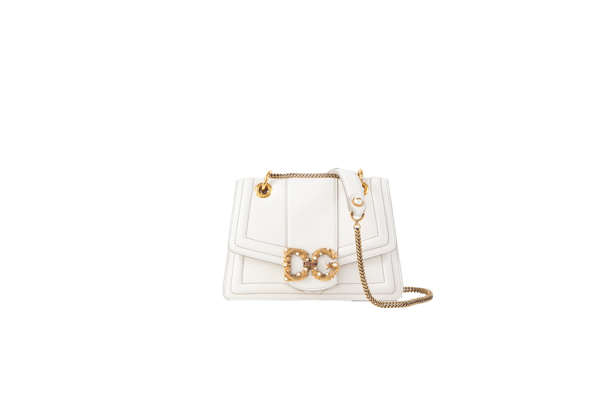 DG AMORE LEATHER OFFWHITE CROSSBODY