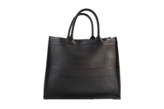 CHRISTIAN DIOR BOOK TOTE LEATHER ALL BLACK
