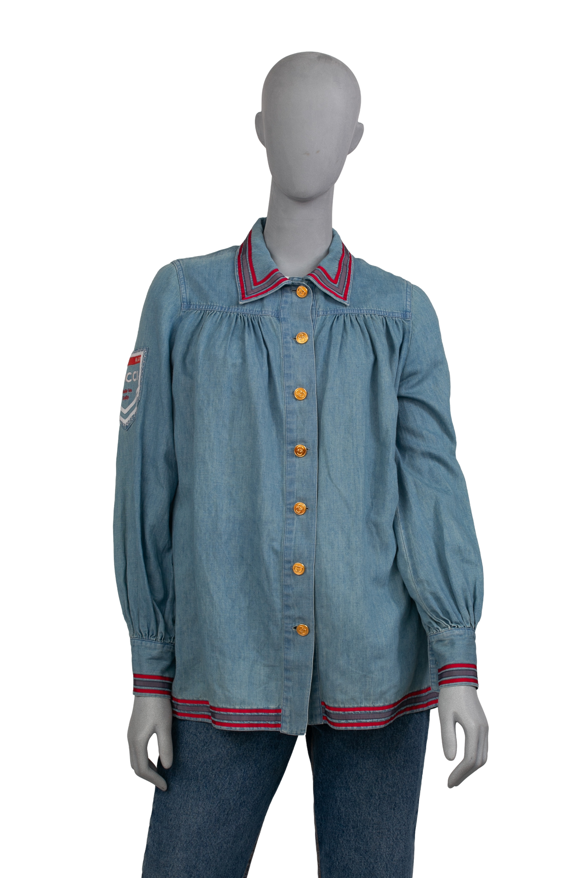 GUCCI LONG SLEEVE BUTTON UP TOP AMOUR