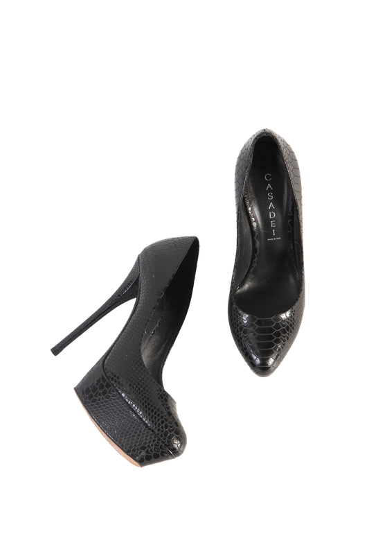DESAPEGO THASSIA NAVES CASADEI SCARPIN BLACK EMBOSSED