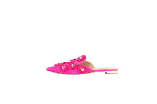 DESAPEGO THASSIA NAVES AQUAZZURA MULE ROSA BROCA