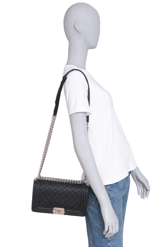 CHANEL BOY MEDIUM LAMBSKIN BLACK