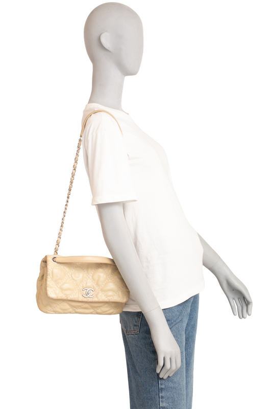 CHANEL LOVE ME TENDER MEDIUM FLAP BAG BEIGE