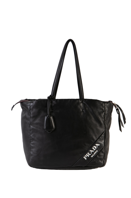 PRADA SHOPPER PUFFER BLACK