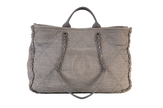 CHANEL DEAUVILLE CANVAS CINZA