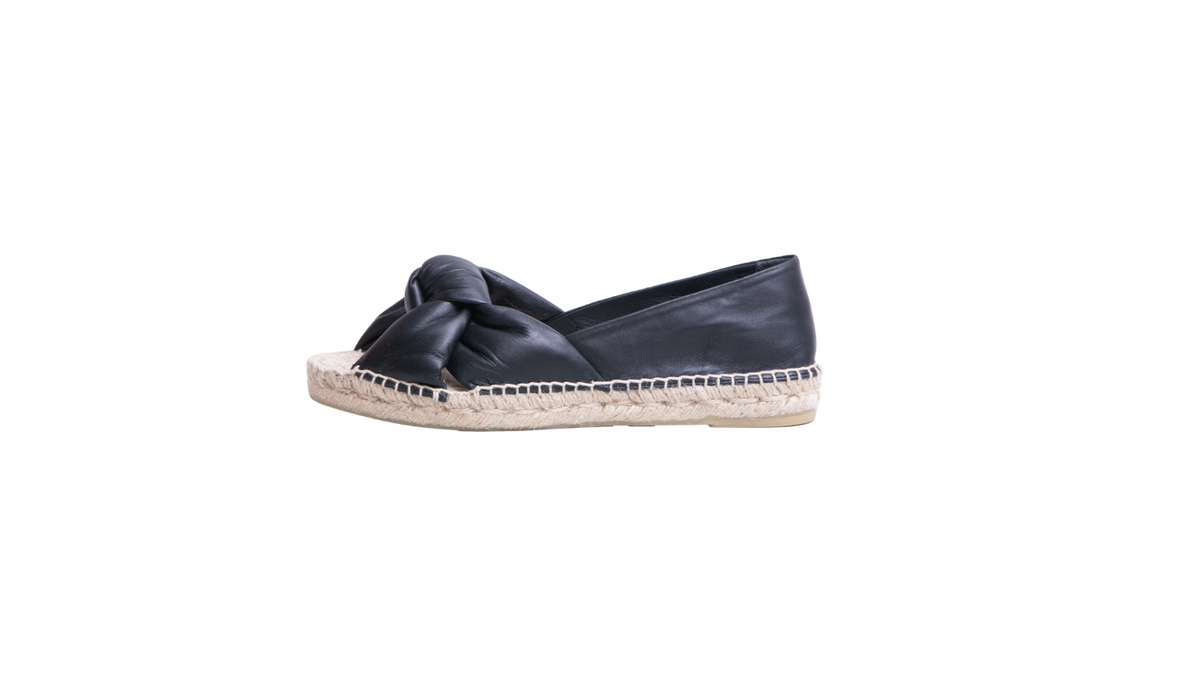 MIU MIU ESPADRILLE NAPPA KNOT BLACK - 38 BR