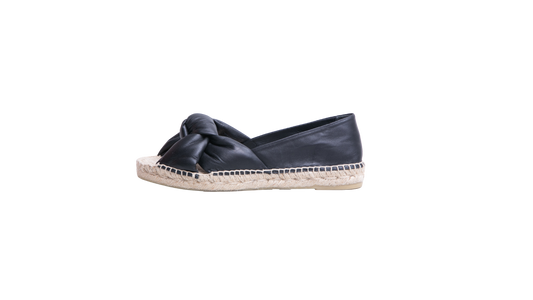MIU MIU ESPADRILLE NAPPA KNOT BLACK - 38 BR