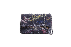 CHANEL CLASSIC SF NEW MINI SEQUINS CC MULTICOLOR