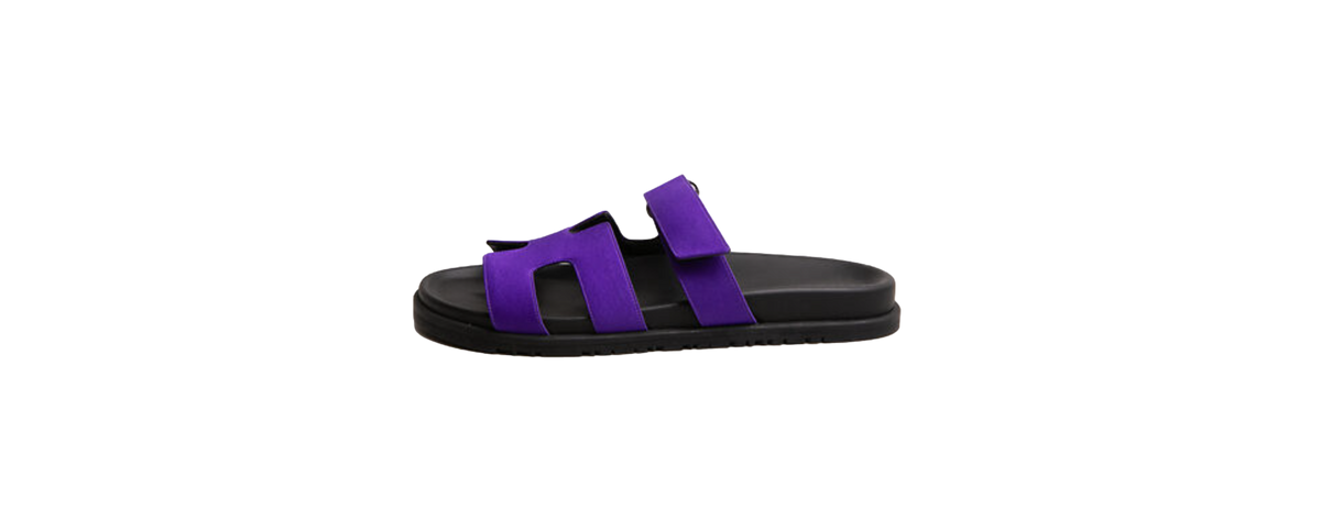 HERMÈS CHYPRE SANDAL VIOLET MAJORETTE - 39 BR