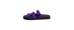 HERMÈS CHYPRE SANDAL VIOLET MAJORETTE - 39 BR