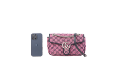 GUCCI GG MARMONT MEDIUM PINK CANVAS