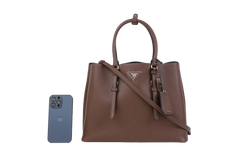 PRADA DOUBLE SAFFIANO BROWN