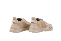 FENDI SNEAKER FLOW LOW TOPS BEIGE VELVET