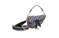 DIOR SADDLE MINI JACQUARD DIOR OBLIQUE NAVY