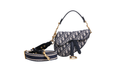 DIOR SADDLE MINI JACQUARD DIOR OBLIQUE NAVY