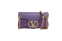 VALENTINO STUD SIGN SUEDE PURPLE